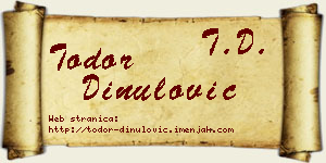 Todor Dinulović vizit kartica